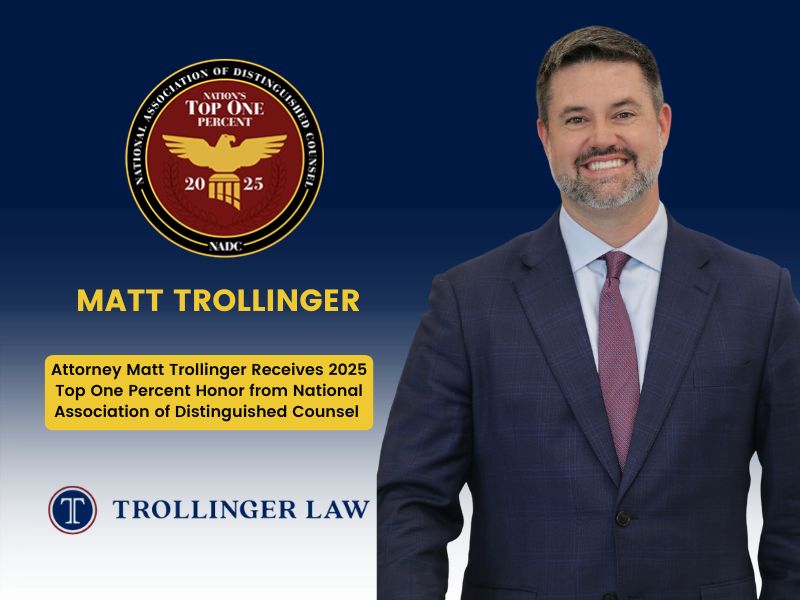 Attorney Matt Trollinger Earns 2025 Top One Percent Honor